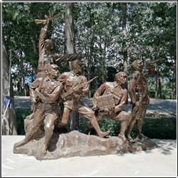 红军吹号角人物铜雕塑