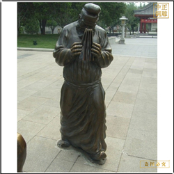 步行街人物铜雕塑铸造 