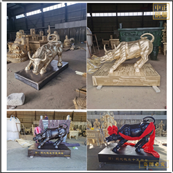 纯铜华尔街牛铸造 