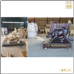 黄铜华尔街铜牛 