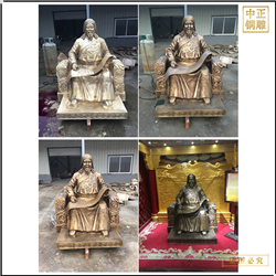 蒙古族忽必烈人物雕塑铸造 