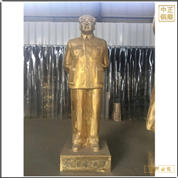 贴金名人人物铜雕塑 