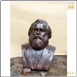 大胡子人物半身像铸造 