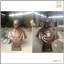 戴眼镜庄严人物半身像 