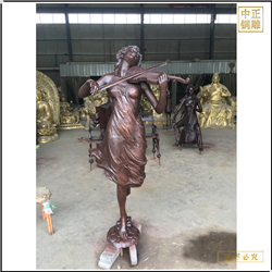 拉小提琴景观雕塑铸造 