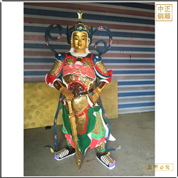 寺庙韦陀菩萨雕像