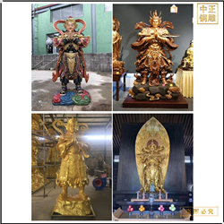 各种韦驮铜佛像 