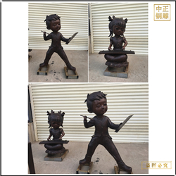 小型小孩人物雕塑铸造 