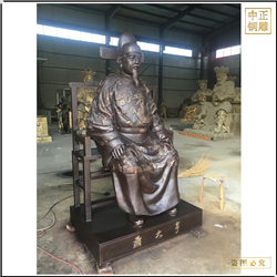 铸造坐像萧大亨雕塑