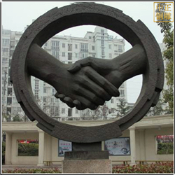 大型广场握手铜雕塑