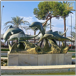 海豚景观动物雕塑