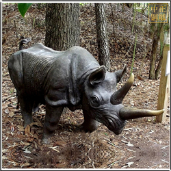 动物园铜犀牛雕塑摆件