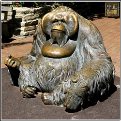 公园景观大猩猩铜雕塑