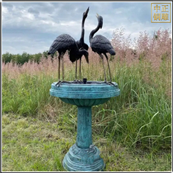 铜仙鹤景观雕塑
