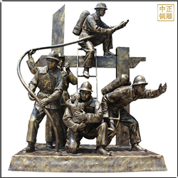 西方现代士兵人物铜雕塑