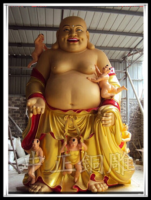 大型弥勒佛铜像
