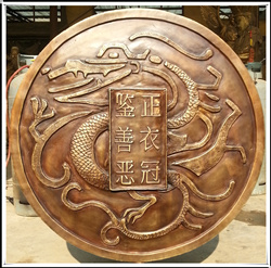 大型圆形铜雕