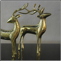 铜雕鹿摆件